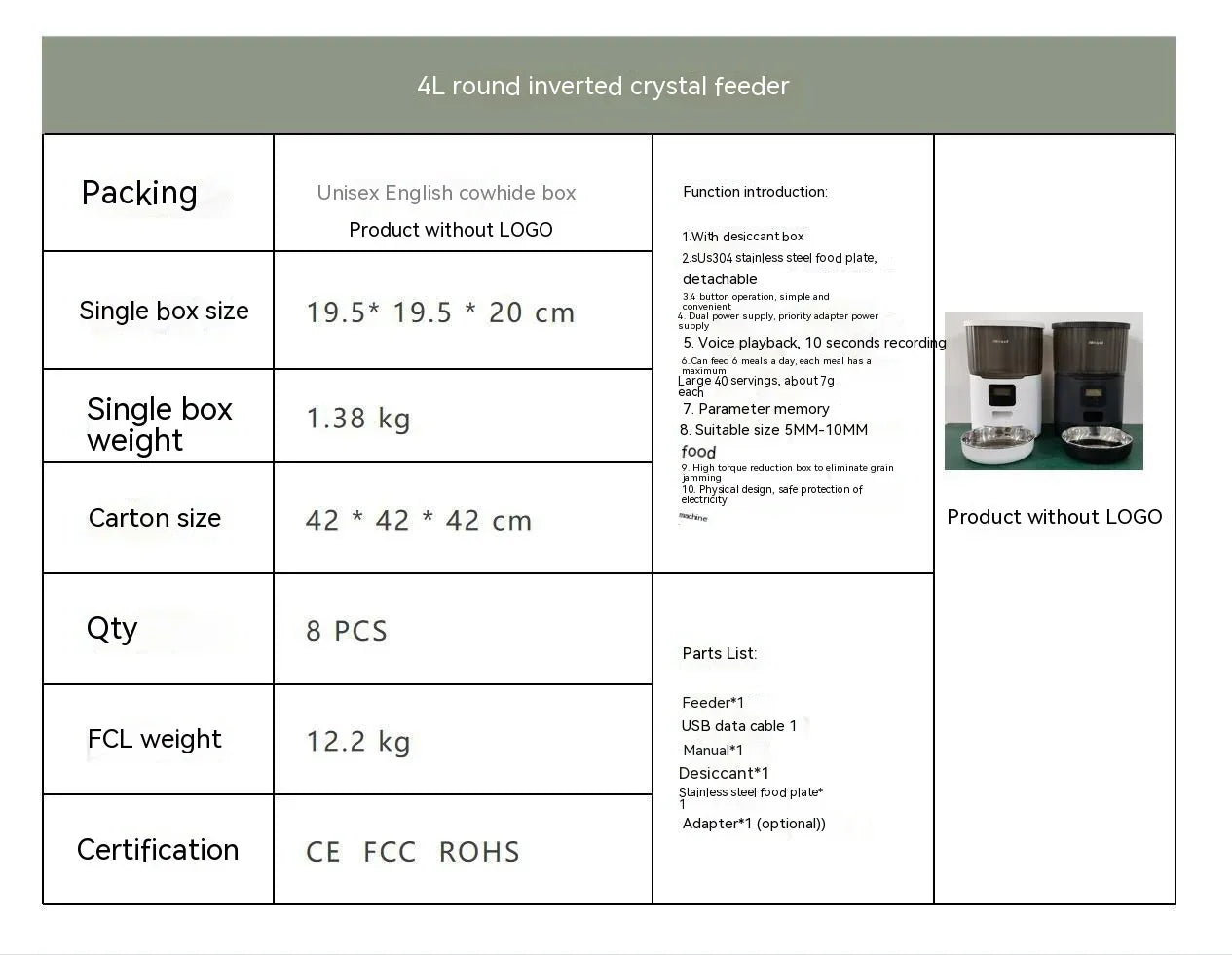 Cat Smart Dog Automatic Pet Feeder - Pawspec