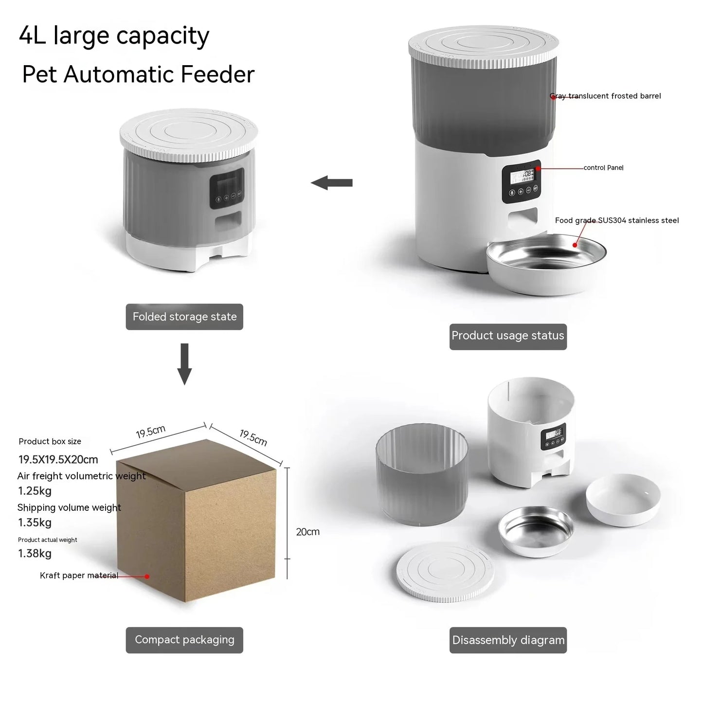 Cat Smart Dog Automatic Pet Feeder - Pawspec